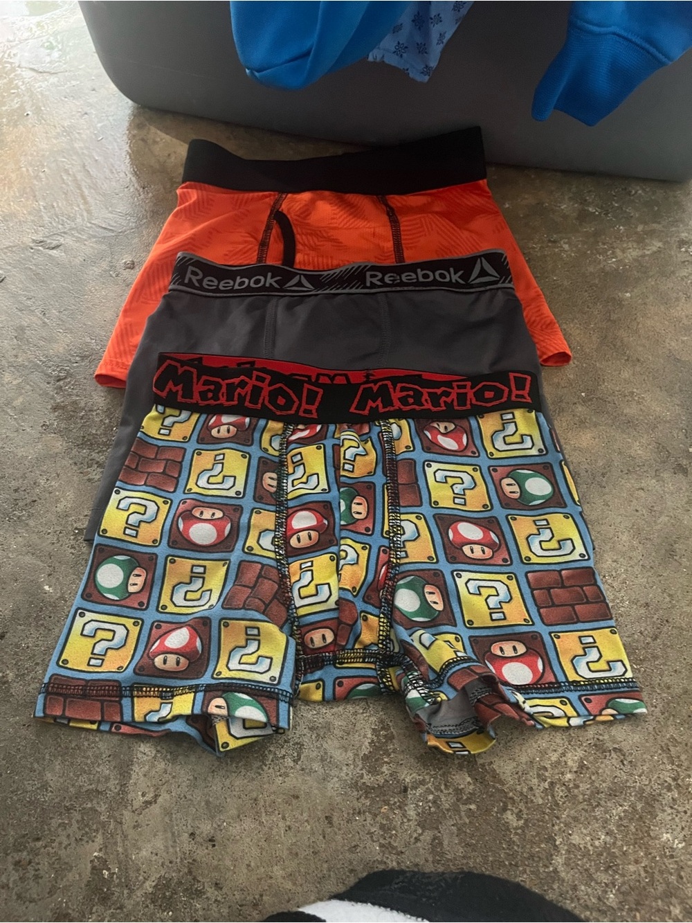 Reebok Orange, Gray and Multi Super Mario Boys Boxer Briefs - 3 Pack